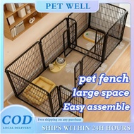 PETWELL Dog Fence Pet Playpen Easy Assemble Large Cage Medium Small Cat Rabbit Animal Fence Dog Cage