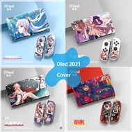 【Genshin Impact】Nintendo Switch Oled Protective Case Cover,Cute Kawaii Character Protective Shell Compatible with Nintendo Switch Oled Controller Carrying Cover