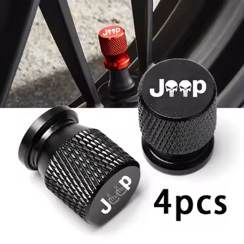 Car Wheel Tire Valve Caps Tyre Stem Covers Airdust Waterproof For Jeep Renegade Compass Wrangler Pat