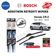 Bosch Aerotwin Retrofit U Hook Wiper Set for Honda CRZ / CRZ (Year 2011-2014) (26"/21")