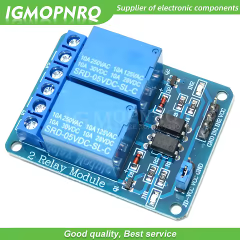 1PCS 5V 2-Channel Relay Module Shield for ARM PIC AVR DSP Electronic 5V 2 Channel Relay Module