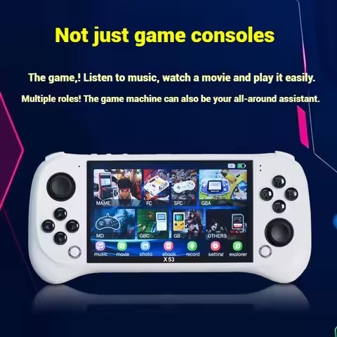 NEW Children's Game Console X53 Handheld Game Console HD 5.1 Inch Large Screen Retro Music Video Pla