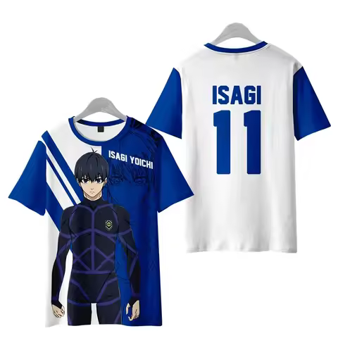 Anime Blue Lock Jersey Men T-Shirt Cosplay Bastard Munchen Fashion Soccer Jerseys Summer Original Wo