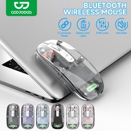 GOOJODOQ Transparent Wireless Mouse BT5.1/2.4G DPI Rechargeable Silent  Mouse For Laptop Tablet Andr