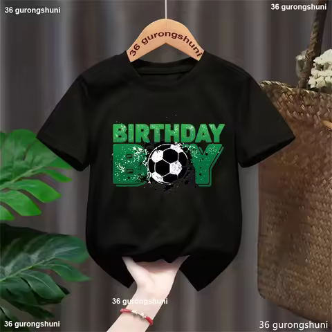 Soccer Birthday shirt ,Soccer Birthday Boys T-shirt, Soccer Birthday Party Tshirt Give Children Birt