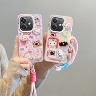 Casing OPPO A3 4G 5G Casing OPPO A3X 4G 5G Casing For OPPO Casing Equipped with a cute mirror holder
