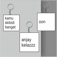 GANTUNGAN Sigma Skibidi Rizz Keychain Sigma Skibidi Resin 2-Sided Keychain