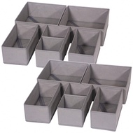 1/3/6/9/12 Packs Simple Style Foldable Cloth Storage Box Closet Dresser Drawer Divider Organizer Bas