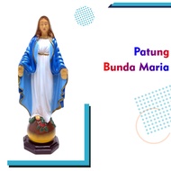 Patung Bunda Maria 25 cm/Patung Maria Tangan Terbuka/Aneka Patung Maria/Warna Biru