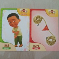 kad choki choki upin & ipin kad IJAT ORDINARY dan ROPE UNIQUE