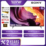 Sony 55 Inch 4K UHD Google TV KD-55X80K | Netflix & Youtube | Voice Search | X80K Sony Smart TV