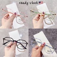 4Colors No Degree Round Frame Flat Glasses Frame Metal Clear Computer Glasses Eyeglasses