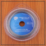 [MCA] Abrasion Proof Stainless Steel  Trace Leader Fishing Line Coated Wire 60LBS-120LBS