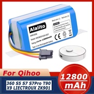 14.4V/14.8V 12.8Ah Replacement Li-Ion Battery For Qihoo 360 S5 S7 S7pro T90 X9 LIECTROUX Zk901 Robot