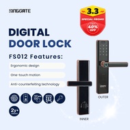 FREE Installation SINGGATE FS012 PRO Digital Door Lock | 5 Unlock Method Digital Door Lock fingerprint/Pin/RFID/WIFI APP