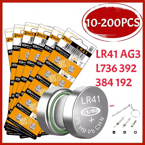 10-200Pcs LR41 Alkaline Batteries AG3 L736 392 384 192 High Capacity Premium 1.5V Button Coin Cell B