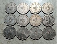 香港1976年5元硬幣共12枚（品相實物如圖）