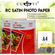 CUYI RC SATIN PHOTO PAPER A4 SIZE 260gsm.3pack for 399