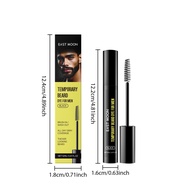 Black Temporary Beard Dye for Men Mild Castor-Oil Male Moustache Filler Waterproof Shaping Portable 
