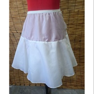 White Short Skirt Above The Knee