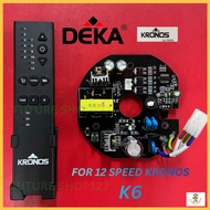 KRONOS REMOTE 12 SPEED/DEKA KRONOS K6 REMOTE CEILING FAN PCB BOARD AND REMOTE/KRONOS K6 REMOTE