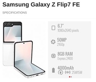 (Ready Stock)SAMSUNG Z Flip 7 FE(8GB+128GB/256GB) 6.7" || Samsung Malaysia 1 Year Warranty