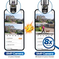 Ptz Ip Camera 5K 9Mp Wifi Camera 4K Hd Dual Lens Security Protection Security Cctv Video