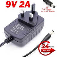 (C6-1) DC Adapter for Boss ME-25 ME-50 ME-70 ME-80 DS-1 Pedal Charger Power Supply 9V 2A