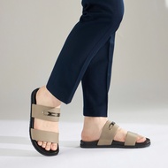 Dép Nam MWC 7904 - Dép Nam 2 Quai Ngang Phối Khoá Chất Liệu Da Tổng Hợp Bền Đẹp