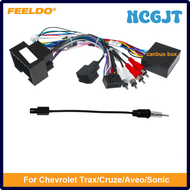 NCGJT Feeldo Car Media Radio Player 16Pin ชุดสายไฟ Android พร้อมกล่อง Canbus สําหรับ Chevrolet Trax Cruze Aveo Buick Regal Power Cable HXDHG
