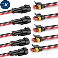 LK 2 Pin Way Plug Waterproof Car Wire Electrical Connectors Plug With Wire / Car Truck Boat Wire Con