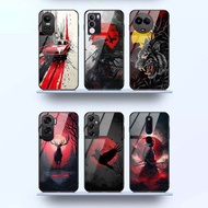 PC Plexiglass Back Case Red Black Series Realme C75/C71/C63 / C61/Realme C25S/C25/C12/C51/C53/C55/C6