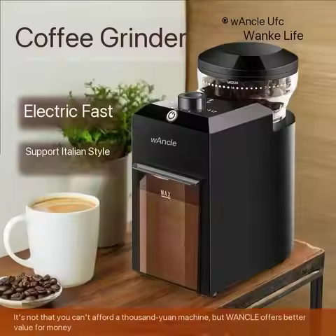 Electric Coffee Bean Grinder Italian Fully Automatic Coffee Grinder Small Household Commercial Moka 