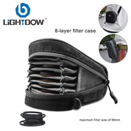 Lightdow Filter Case 8-layer Water-Resistant Filter Bag for 37-95mm Lens Filter