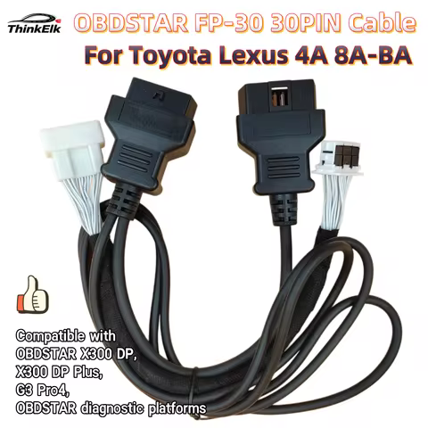 OBDSTAR 30PIN Cable FP-30 For Toyota Lexus 4A 8A-BA Proximity Key Programming All Key Lost Support X