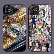 GK-76 Real Madrid logo Glass Casing for OPPO Realme Narzo 50A A3i C53 6 C35 A3X N53 GT A40 C31 5GPri