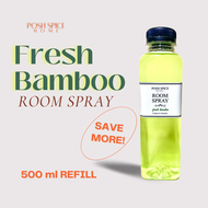 Fresh Bamboo Room Linen Spray Refill Air Freshener 500ml Odor Eliminator Antibacterial Disinfecting 