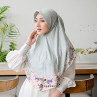 Forebun Hijab Bergo Motif DOME OF ROCK Series Size L