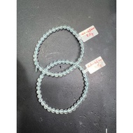 Clear, light Aquamarin ring, size 4mm+
