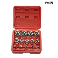 YMIFI 14PCS/Set Hexagon Socket Nut Socket, External Hex With Storage Box Wrench Head Star Socket Set
