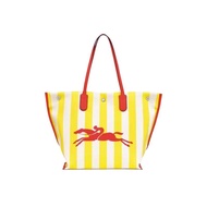 2023 Longchamp bag ROSEAU series Colorful stripes canvas handbag for women Large capacity shopping bags ladies long champ tote bags