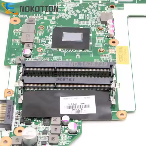 NOKOTION 729843-001 729843-501 DAR62CMB6A0 For HP 14-E 15-E 17-E Laptop Motherboard With SR0N2 I3-31