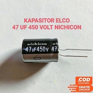 ELCO CAPACITOR ELKO 47UF 450V 47 UF 450 NICHICON BRANDVOLT