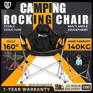 【GD】Camping Rocking Chair Outdoor Foldable Portable with Backrest for Adults & Kids Swing Chair Alum