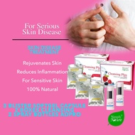 Serious Skin Disease - SUPERFOOD PPARs Softgel, Cleansing Plus & ADPro Serum for Psoriasis, Eczema