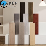 WON Skirting Line, Windowsill Living Room Floor Tile Sticker, Home Decor Waterproof Wood Grain Self Adhesive Corner Wallpaper