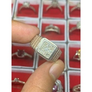 Silver diamond ring
