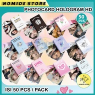 Photocard Hologram Lomo Card Newjeans Bts Nct Blackpink Boy Band Kpop Korea Rainbow Contents 50pcs