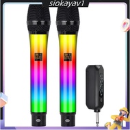 RGB Microphone 2.4G Wireless Microphone Rechargeable Dynamic Microphone One to Two