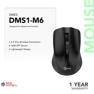 Dmes DMS1-M6 Wireless Mouse 2.4GHz 4 Button 1600 DPI Optical Tracking Ambidextrous For PC Mac Laptop